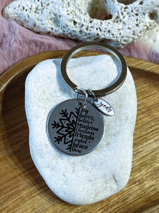 Raktų pakabukas "Joy, Merry, Believe"