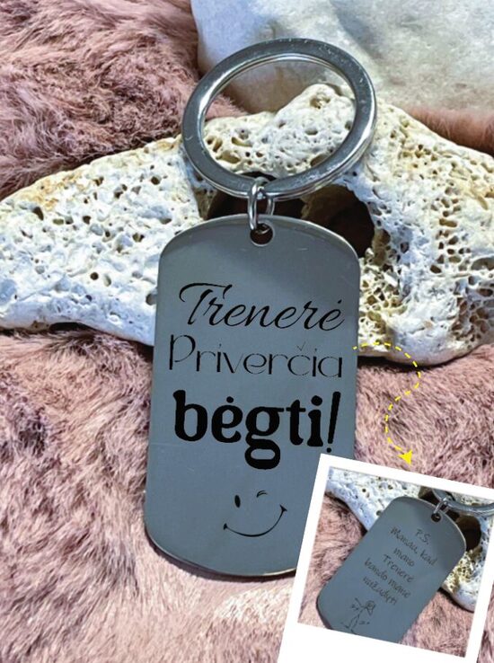 Raktų pakabukas "Priverstas bėgti"