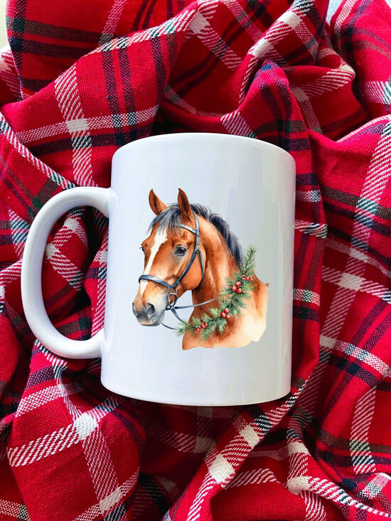 Puodelis - Auksinis Kalėdų arklys 