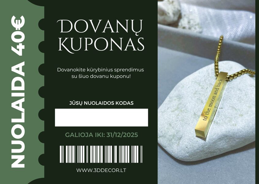 Dovanų kuponas 40 Eur